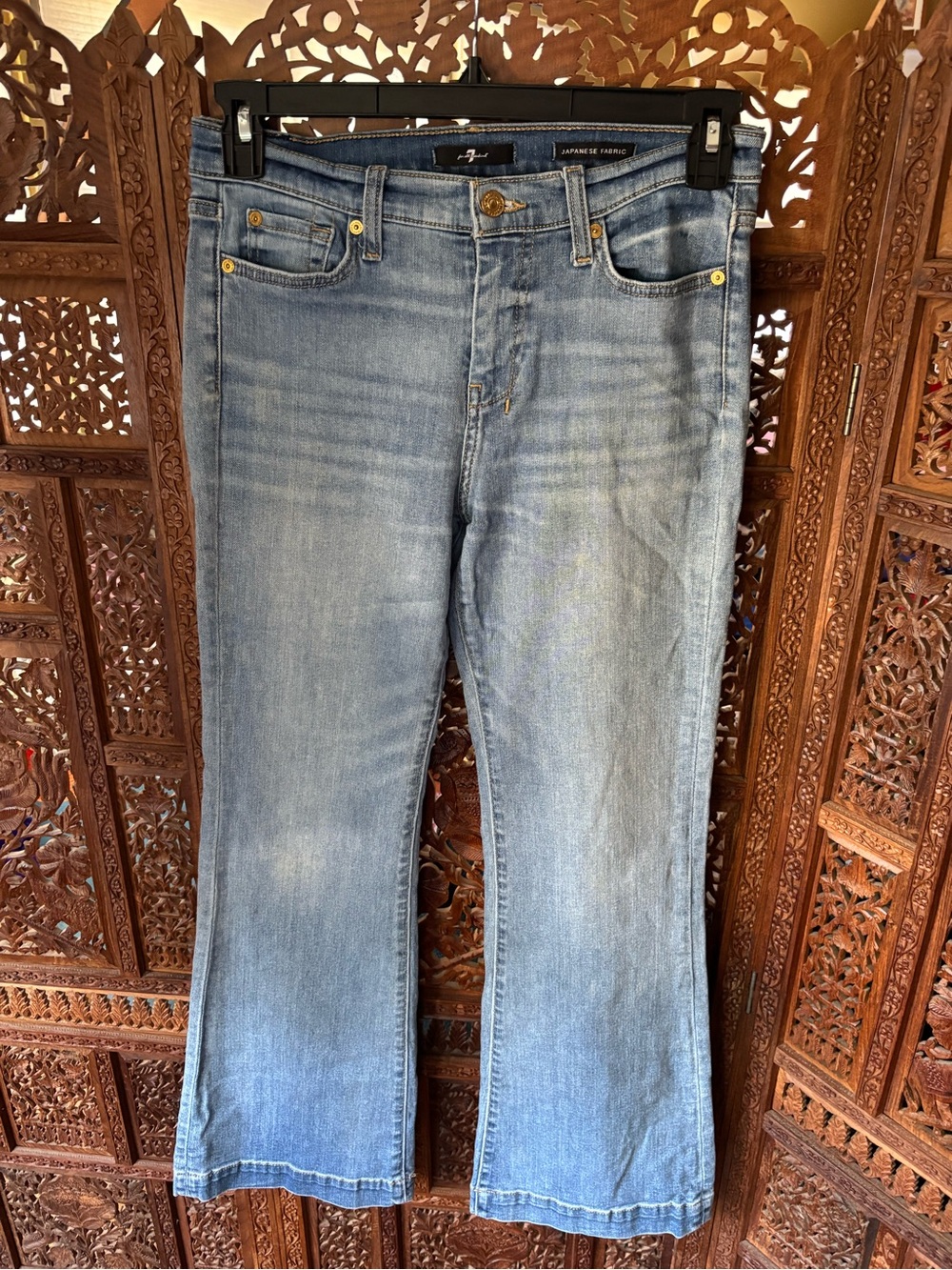 7 For All Mankind Light Blue Wide Leg Jeans